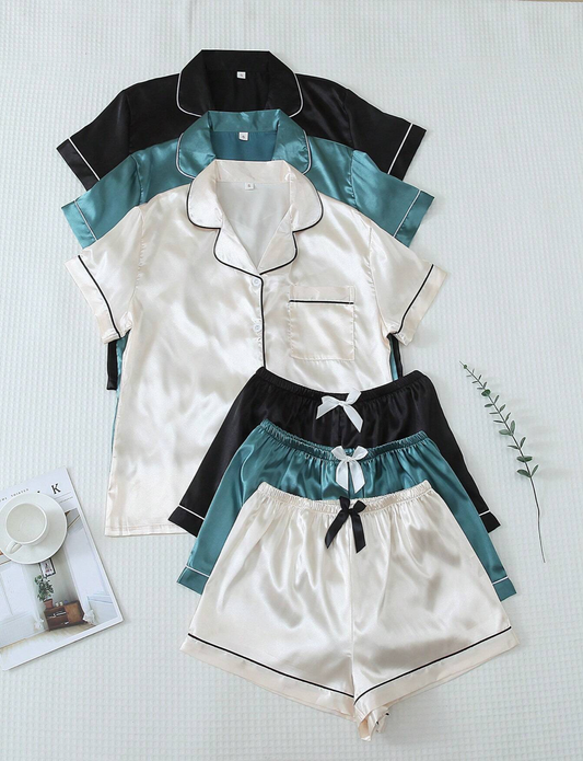 6pc Satin Pajama Set