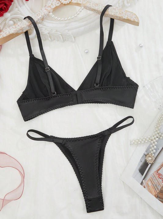 100% Silk Bra and Underwear Set